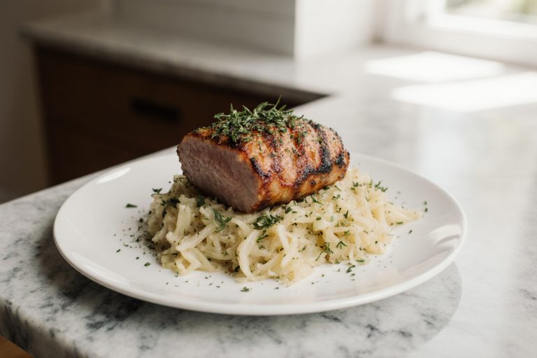 Kassler Sauerkraut im Airfryer zubereitet