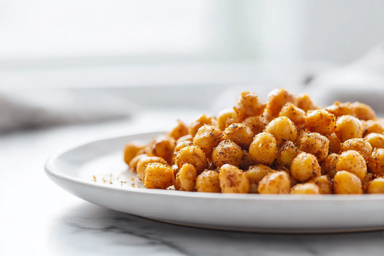 Kichererbsen aus der Heißluftfritteuse sind knusprig und lecker.
