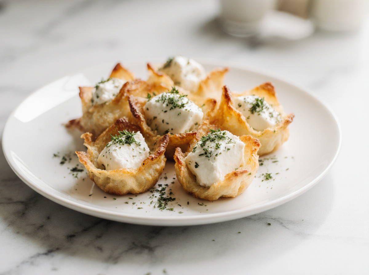 Klassiker Feta-Häppchen aus der Heißluftfritteuse sind köstlich und knusprig.