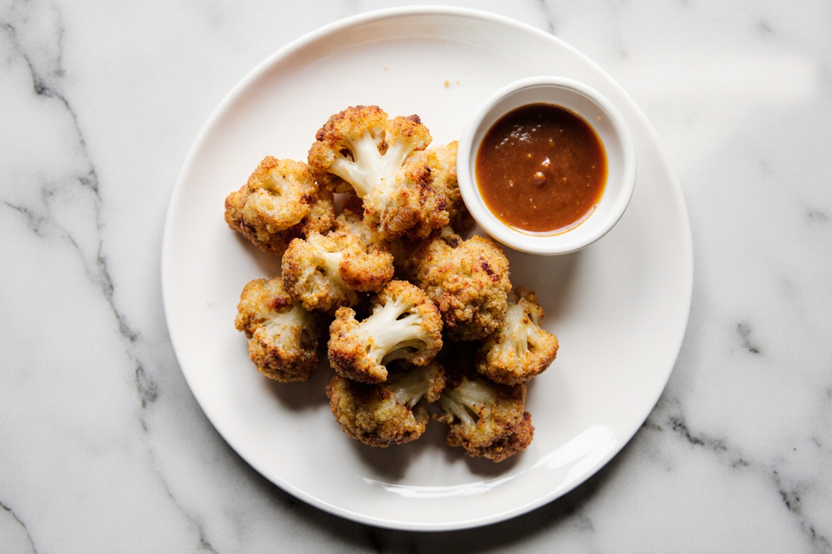 Knusprige Blumenkohl Wings aus der Heißluftfritteuse