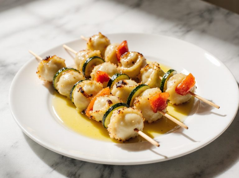 Knusprige Tortellini-Spieße aus dem Airfryer