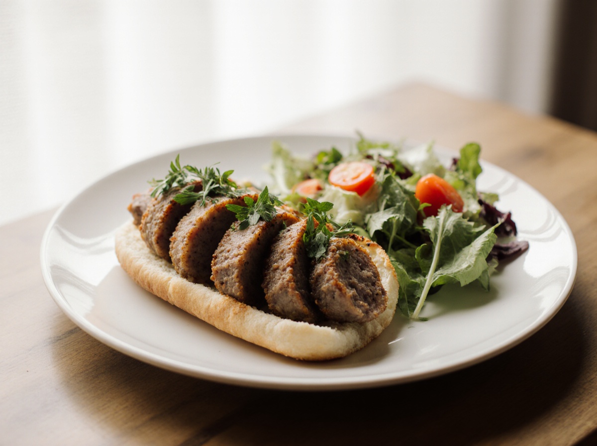 Knuspriger Backpapier-Döner, perfekt zubereitet in der Heißluftfritteuse.