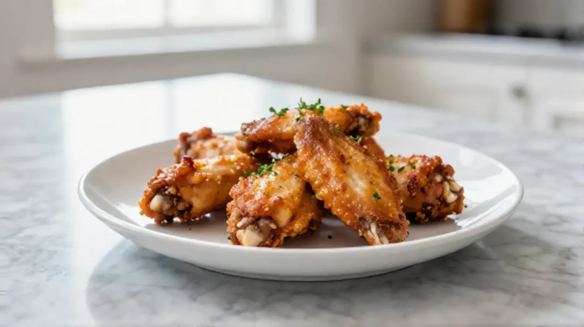 Krosse Hähnchenflügel im Airfryer - knusprig und lecker.