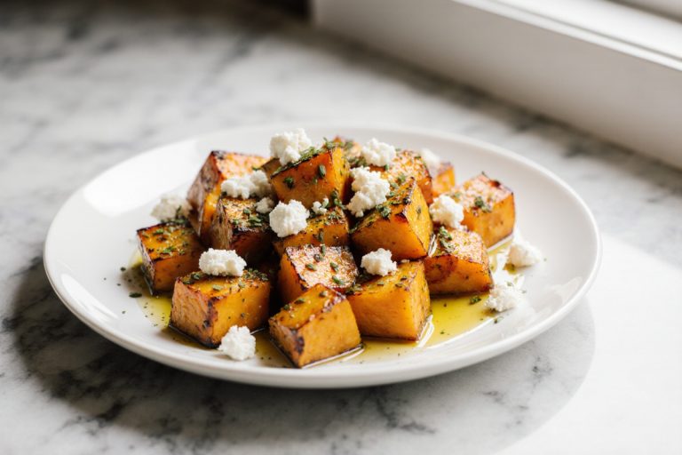 Leckeres Kürbis mit Feta aus der Airfryer