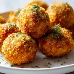 Kürbis-Risotto-Bällchen im Airfryer, perfekt für eine herbstliche Mahlzeit.