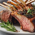 Lammrack zubereitet im Airfryer für ein köstliches Gericht.