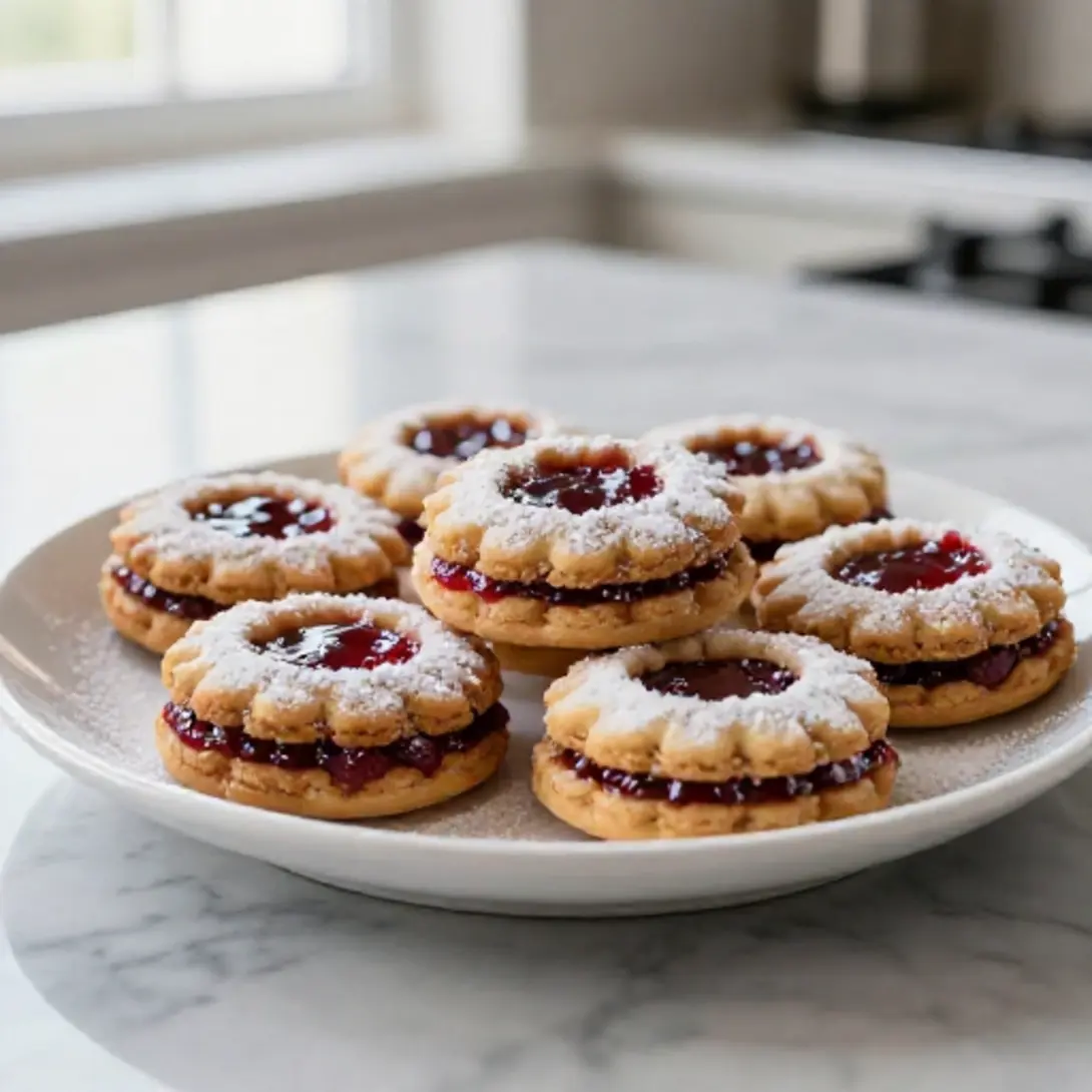 Saftige Linzer Plätzchen im Airfryer, eine leckere Versuchung.