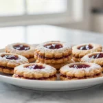 Leckere Linzer Plätzchen im Airfryer zubereitet.