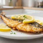 Delikate und knusprige Makrele zubereitet im Airfryer für ein gesundes Gericht.