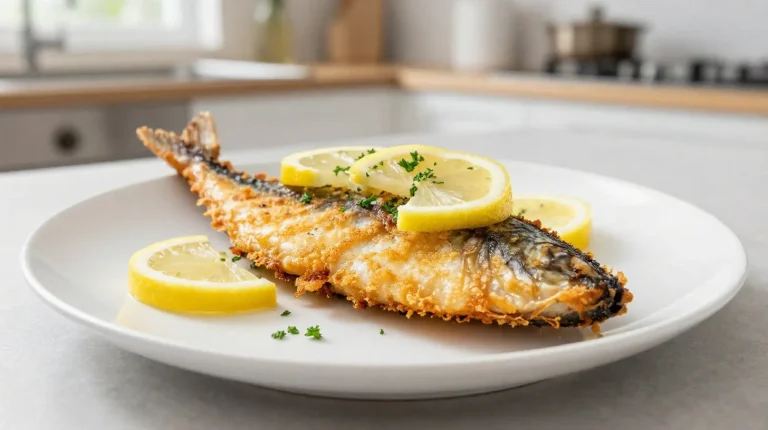 Delikate und knusprige Makrele zubereitet im Airfryer für ein gesundes Gericht.