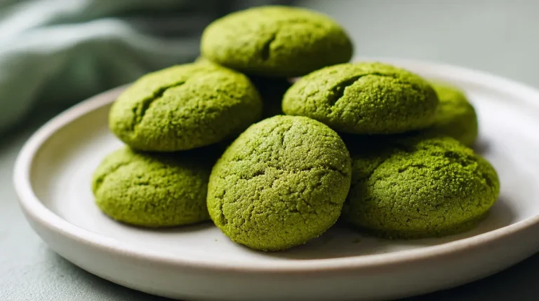 Leckere Matcha-Kekse im Airfryer zubereitet.