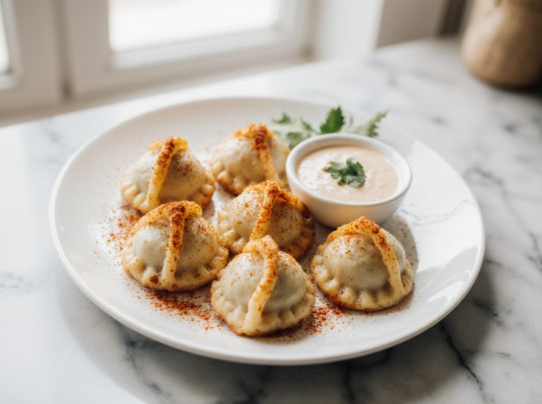 Maultaschen aus der Heißluftfritteuse, ein köstliches Gericht.