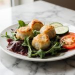 Leckerer Maultaschensalat aus der Heißluftfritteuse.