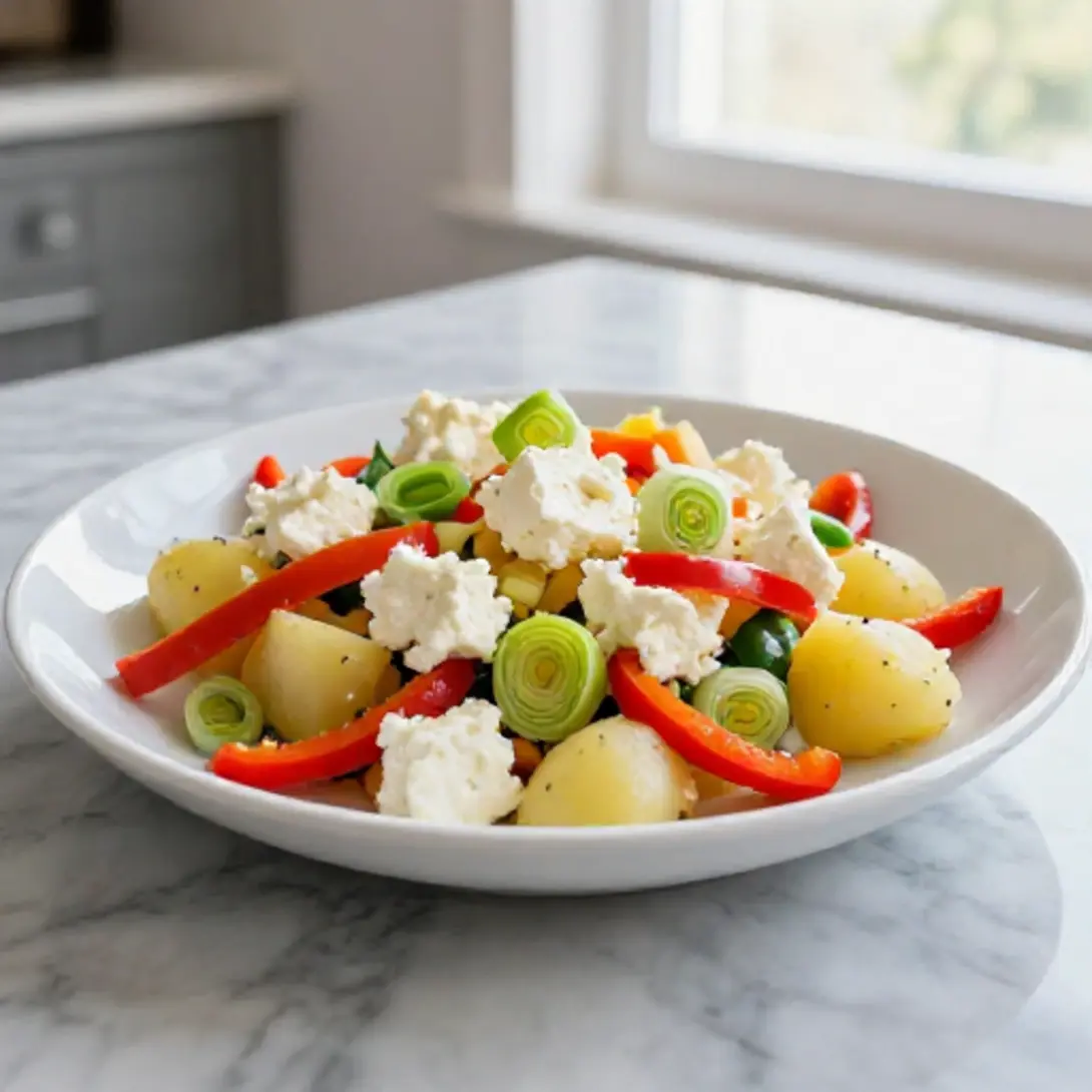 Die Mediterrane Feta-Pfanne aus der Heißluftfritteuse verführt mit frischen Zutaten.