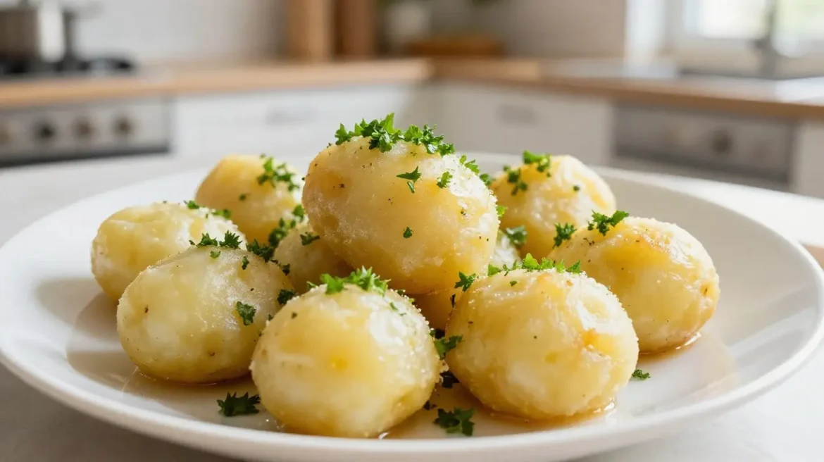 Knusprige Mehlknödel im Airfryer, perfekt für jedes Gericht und einfach zuzubereiten.