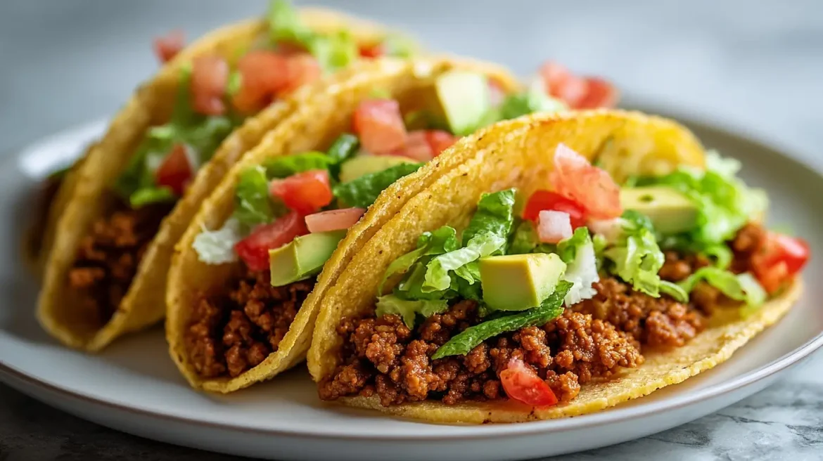 Leckere mexikanische Tacos aus dem Airfryer, schnell und einfach zubereitet.