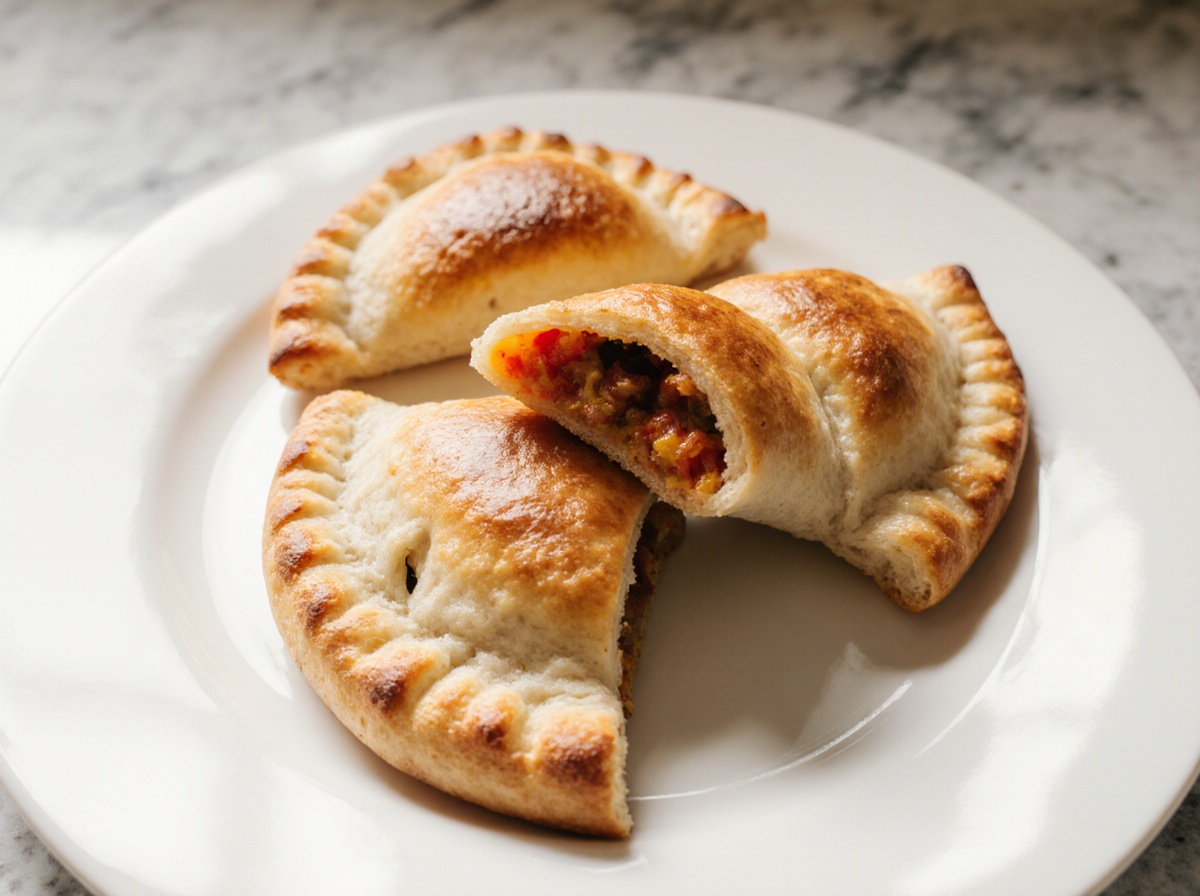 Mini-Calzones aus der Heißluftfritteuse, köstlich und einfach zubereitet.