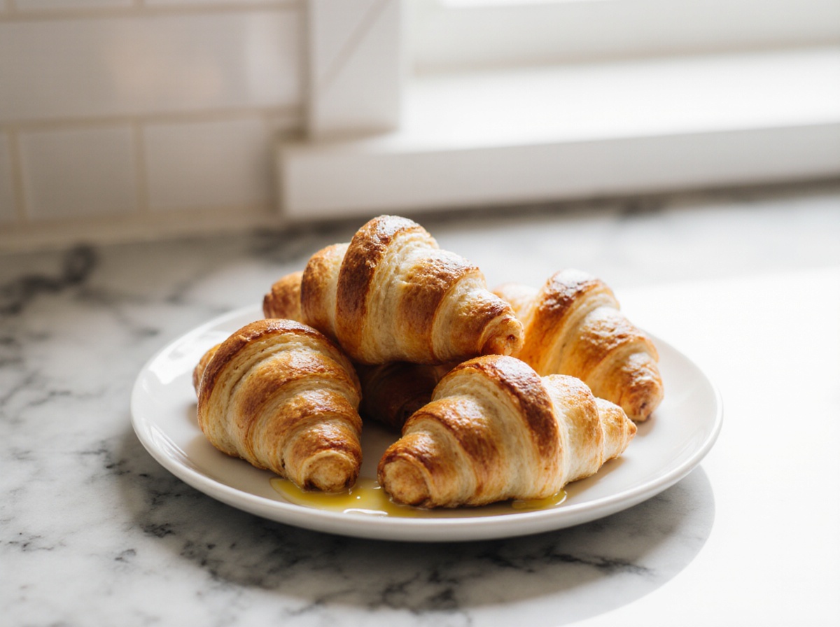 Leckere Mini-Croissants aus der Heißluftfritteuse, perfect für jeden Snack.