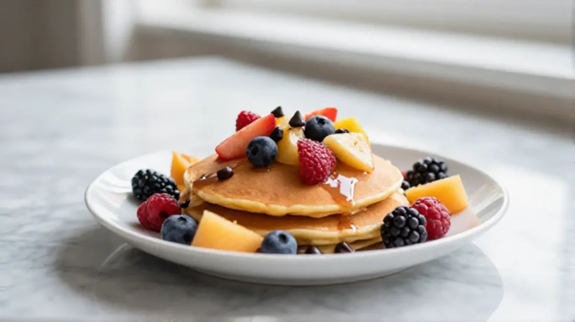Ofen-Pancakes im Airfryer - ein köstliches Frühstücksgericht.