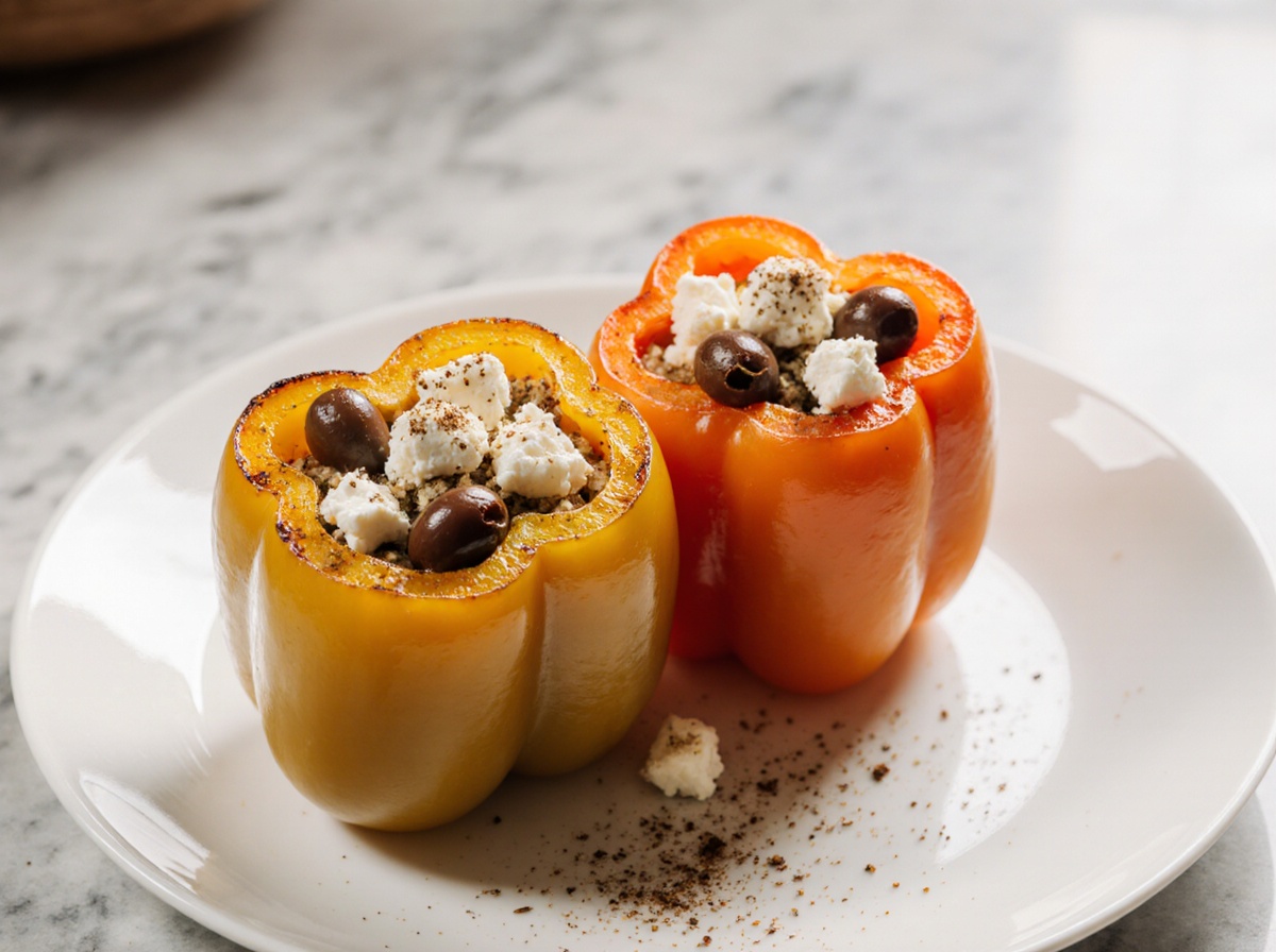 Orientalische Paprika aus der Heißluftfritteuse, lecker und knusprig zubereitet.