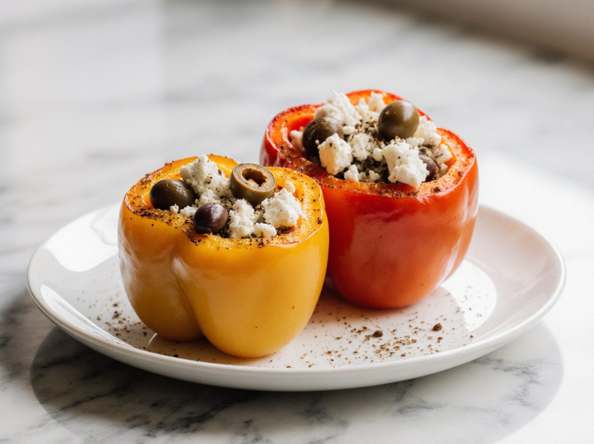 Orientalische Paprika aus der Heißluftfritteuse, perfekt für ein schnelles und gesundes Gericht.