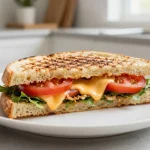 Leckere Panini aus der Heißluftfritteuse, perfekt geröstet und knusprig.