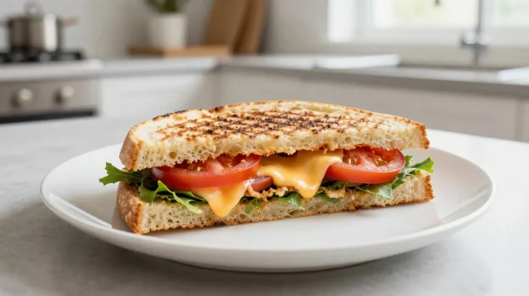 Leckere Panini aus der Heißluftfritteuse, perfekt geröstet und knusprig.