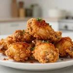 Saftiges Paprikahähnchen aus der Heißluftfritteuse, perfekt zubereitet für ein gesundes Essen.