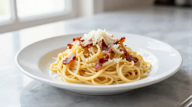 Pasta Carbonara aus dem Airfryer, ein köstliches Gericht