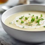 Leckere Pastinakencremesuppe aus der Heißluftfritteuse für einen perfekten Abend.