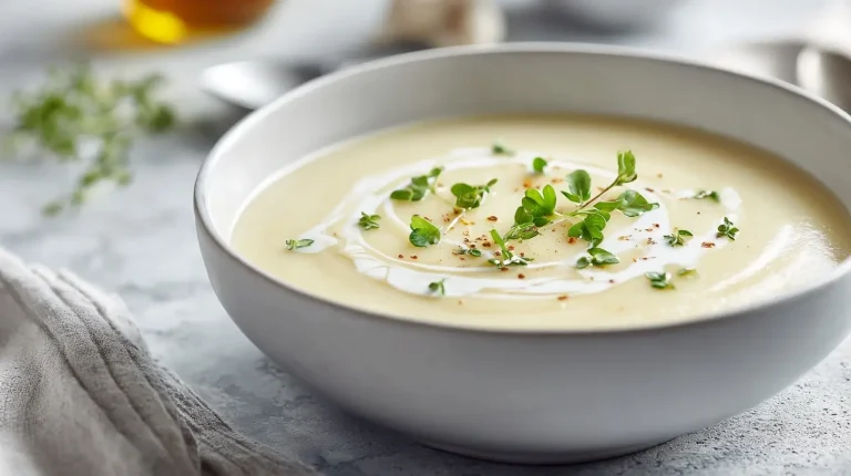 Leckere Pastinakencremesuppe aus der Heißluftfritteuse für einen perfekten Abend.