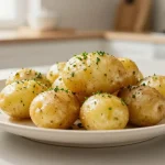 Leckere Petersilienkartoffeln, goldbraun und knackig aus dem Airfryer.