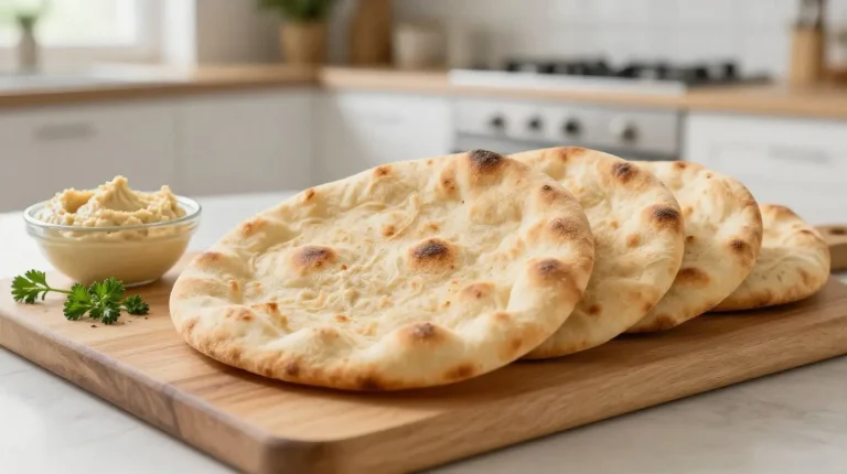 Leckeres Pita-Brot, das im Airfryer perfekt knusprig und aromatisch wird.