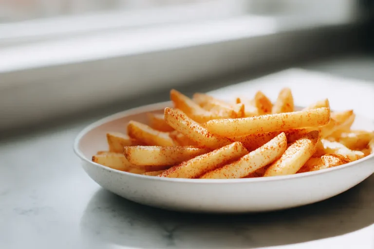 Pommes selber machen in der Heißluftfritteuse für knusprige Snacks.