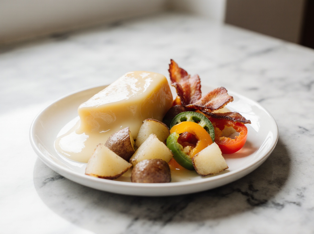 Raclette-Käse im Airfryer, perfekt für ein gemütliches Abendessen.