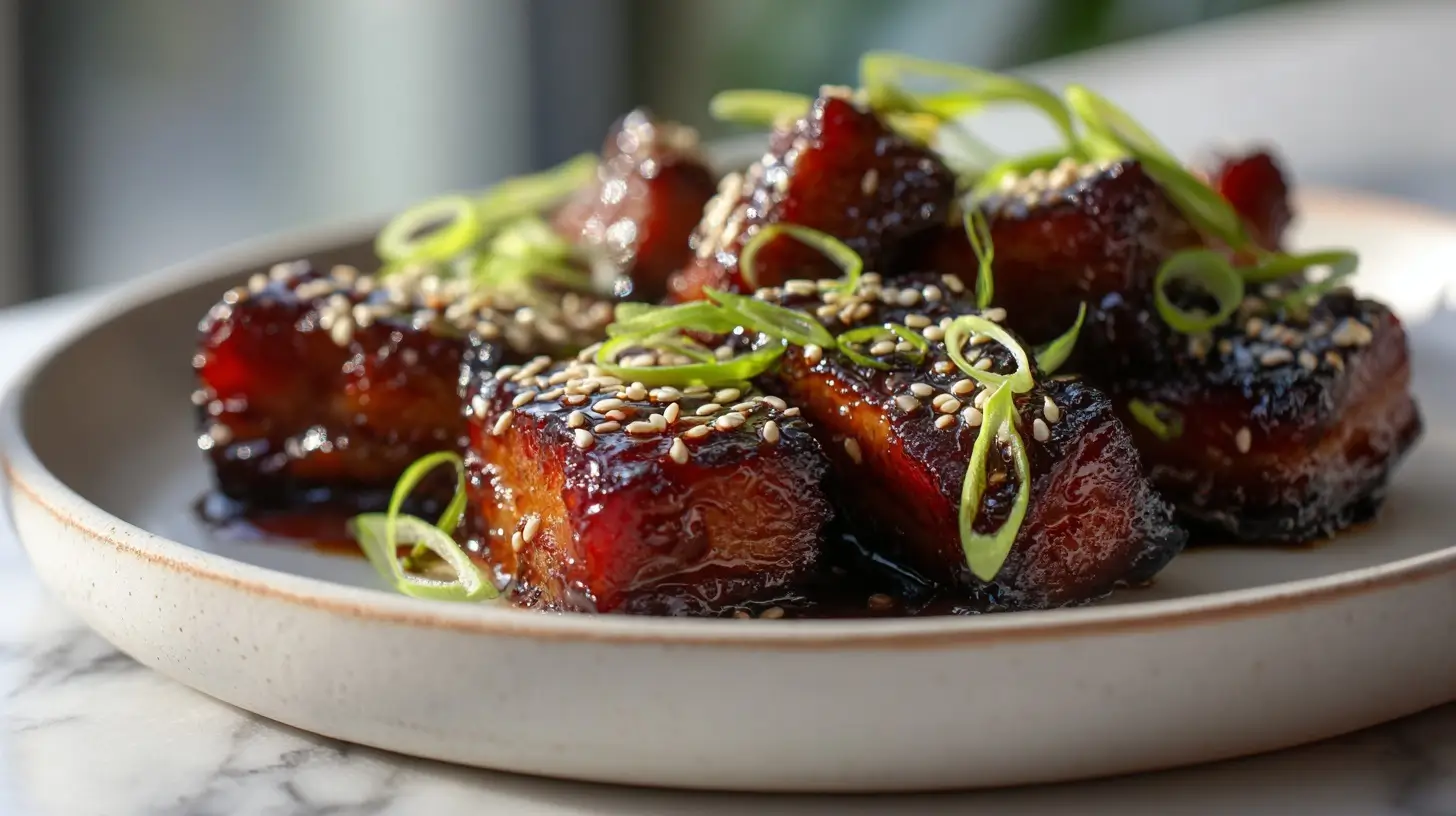 Leckere rezepte für schweinebauchscheiben, zubereitet in der Heißluftfritteuse.