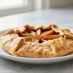 Leckere Rhabarber-Galette frisch aus der Heißluftfritteuse.