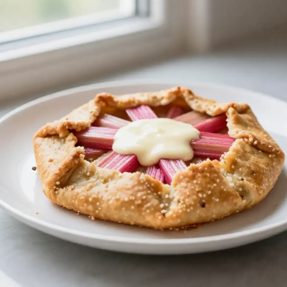 Rhabarber mit Vanillesoße aus dem Airfryer, perfekt für jedes Fest.