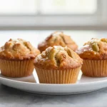 Leckere Rhabarber-Muffins im Airfryer gebacken.