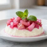 Leckeres Rhabarber-Schmand-Dessert aus der Heißluftfritteuse.