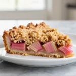 Dieser Rhabarber-Streuselkuchen aus der Heißluftfritteuse ist lieblich und fruchtig.