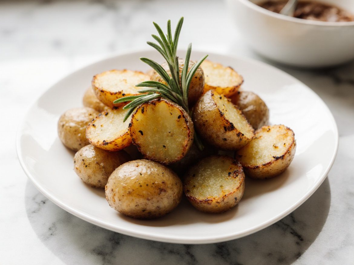 Leckere Rosmarinkartoffeln aus der Heißluftfritteuse, perfekt knusprig und aromatisch.