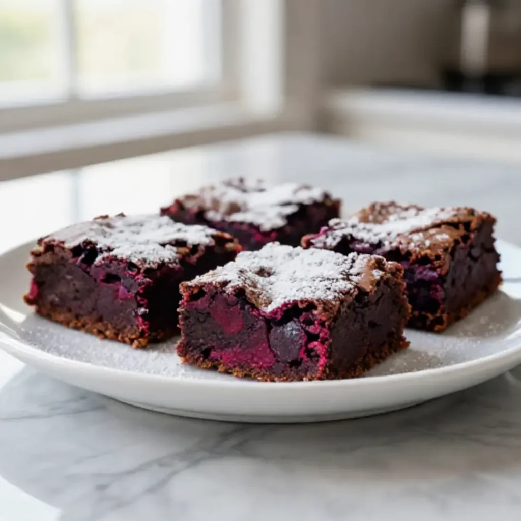 Leckere Rote-Bete-Brownies aus dem Airfryer, perfekt für Naschkatzen.