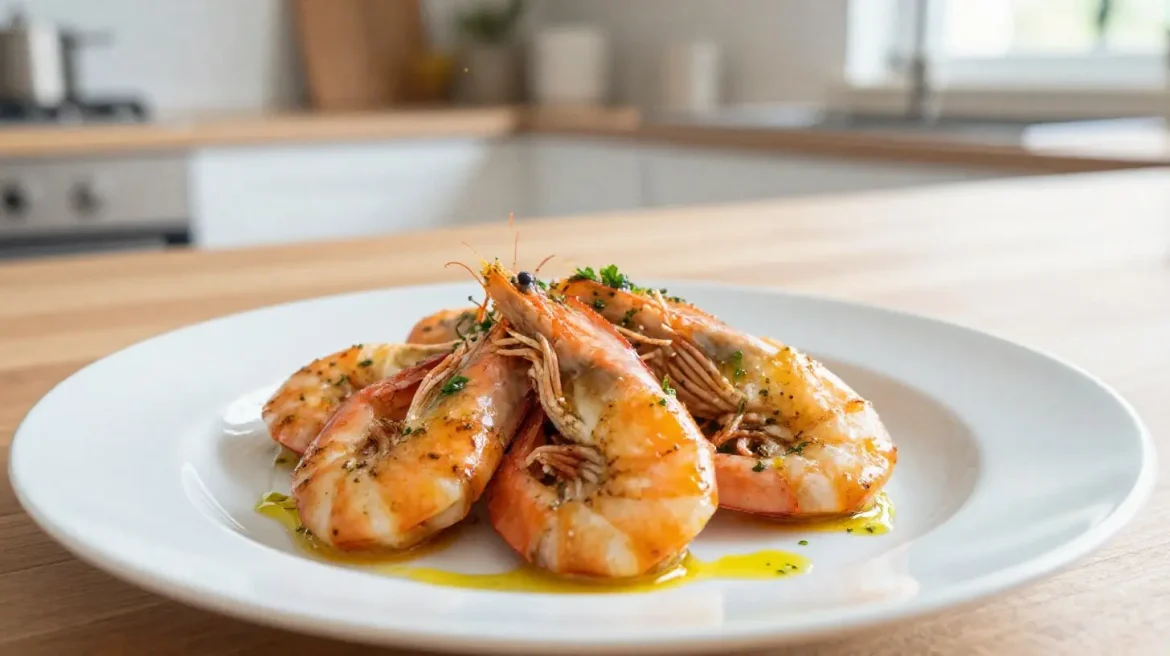 Leckere Scampis im Airfryer, perfekt zubereitet mit knuspriger Kruste.