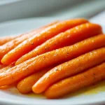 Scharfe Harissa-Karotten, zubereitet im Airfryer, perfekt für jedes Gericht.