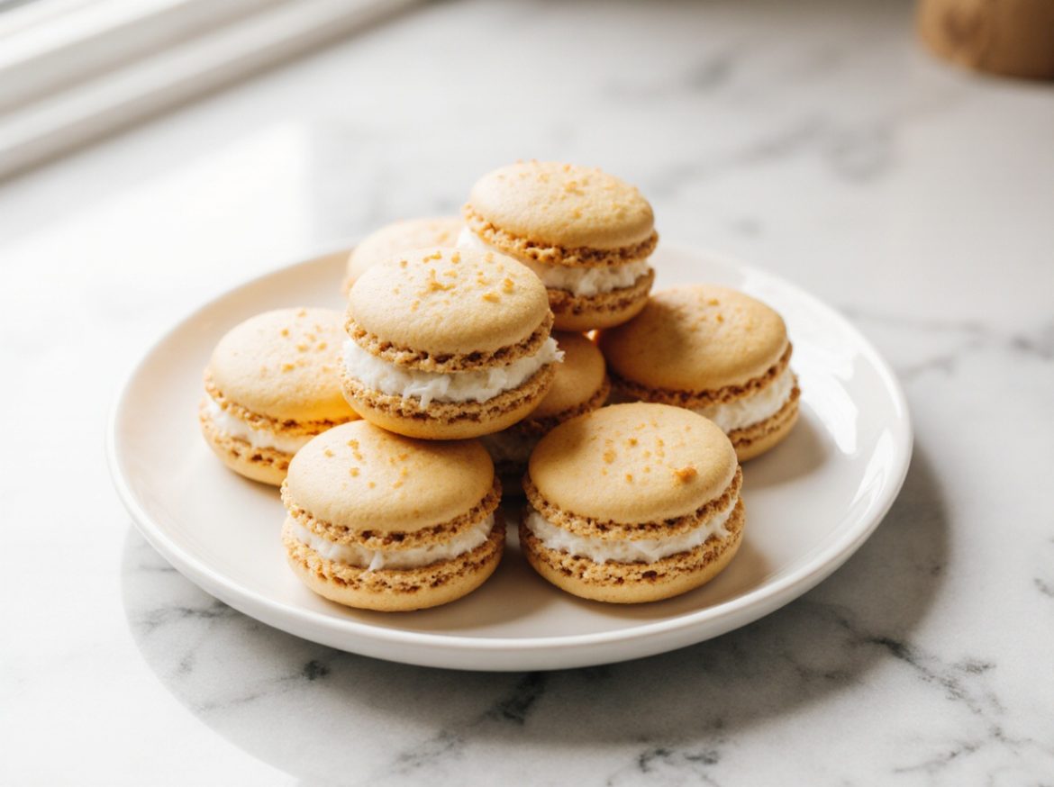 Schnelle Kokosmakronen aus der Heißluftfritteuse sind eine köstliche Süßigkeit.