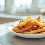 Schwarzwurzel-Pommes aus der Heißluftfritteuse - knusprige Delikatesse leicht gemacht.