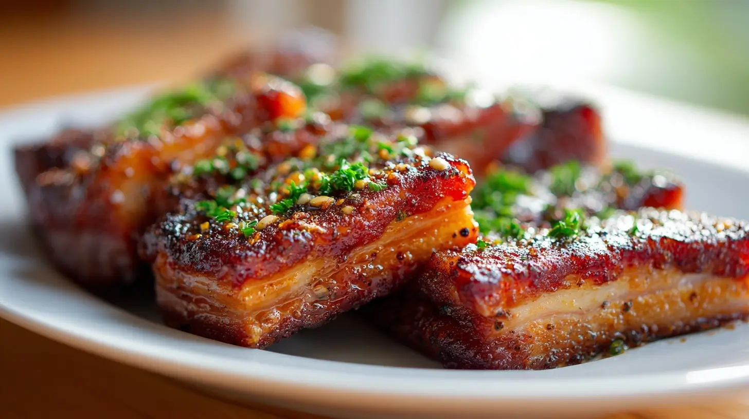 schweinebauchscheiben perfekt zubereitet in der Heißluftfritteuse