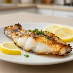 Saftiger Seeteufel im Airfryer, perfekt gebraten für ein leckeres Abendessen.