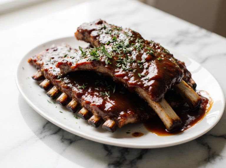 Spareribs aus der Heißluftfritteuse sind saftig und lecker.